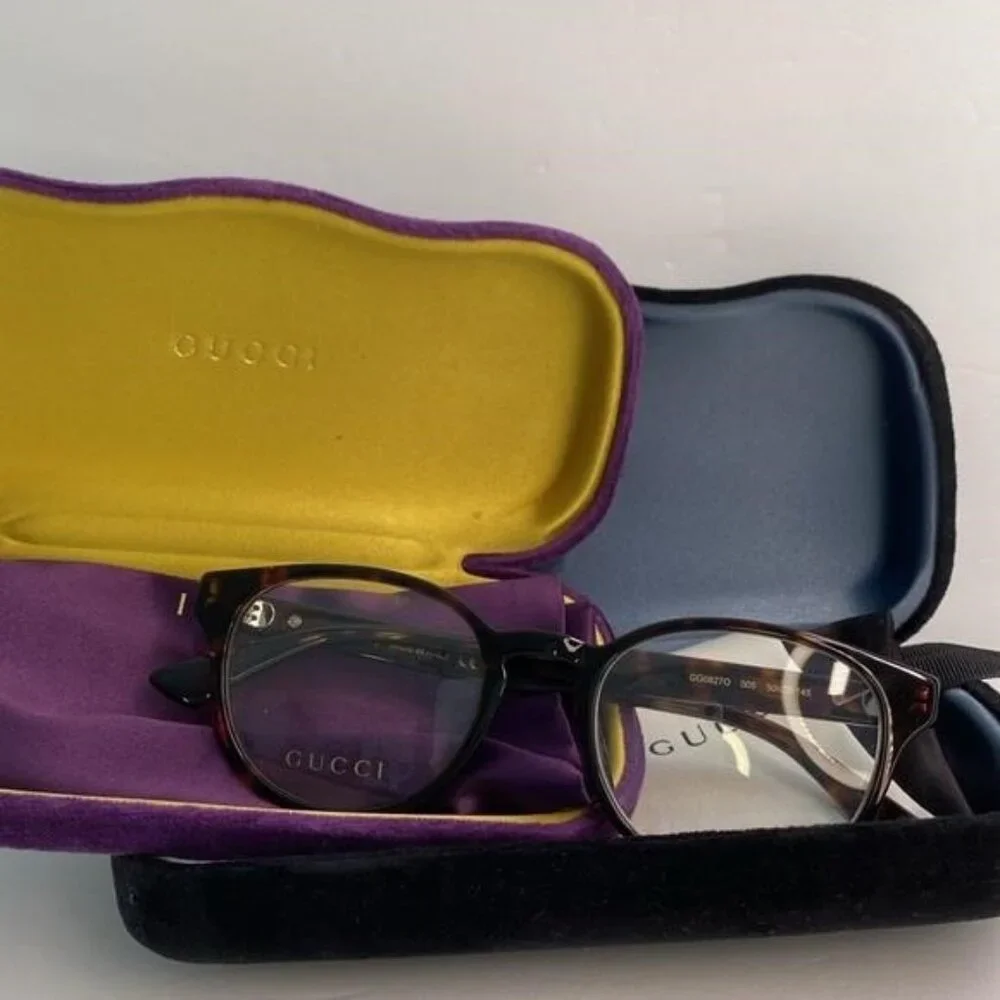 New Original - Gucci GG0827O Eyeglasses Unisex Full Rim Round Optical Frame